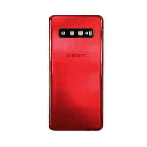 Coque arrière Samsung Galaxy S10 G973F avec objectif rouge cardinal OEM