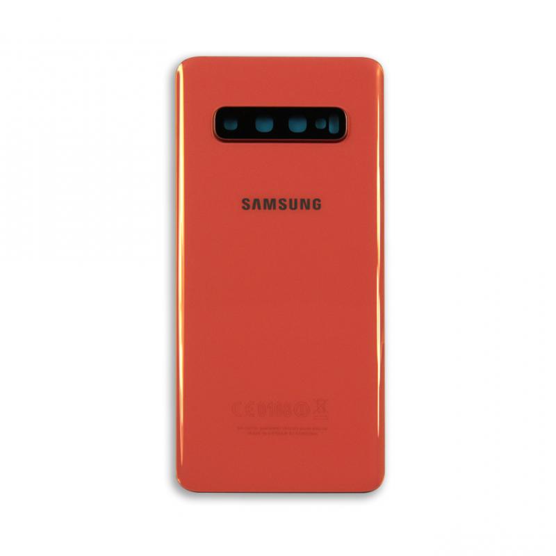 Coque arrière Samsung Galaxy S10 G973F avec objectif rose flamant OEM