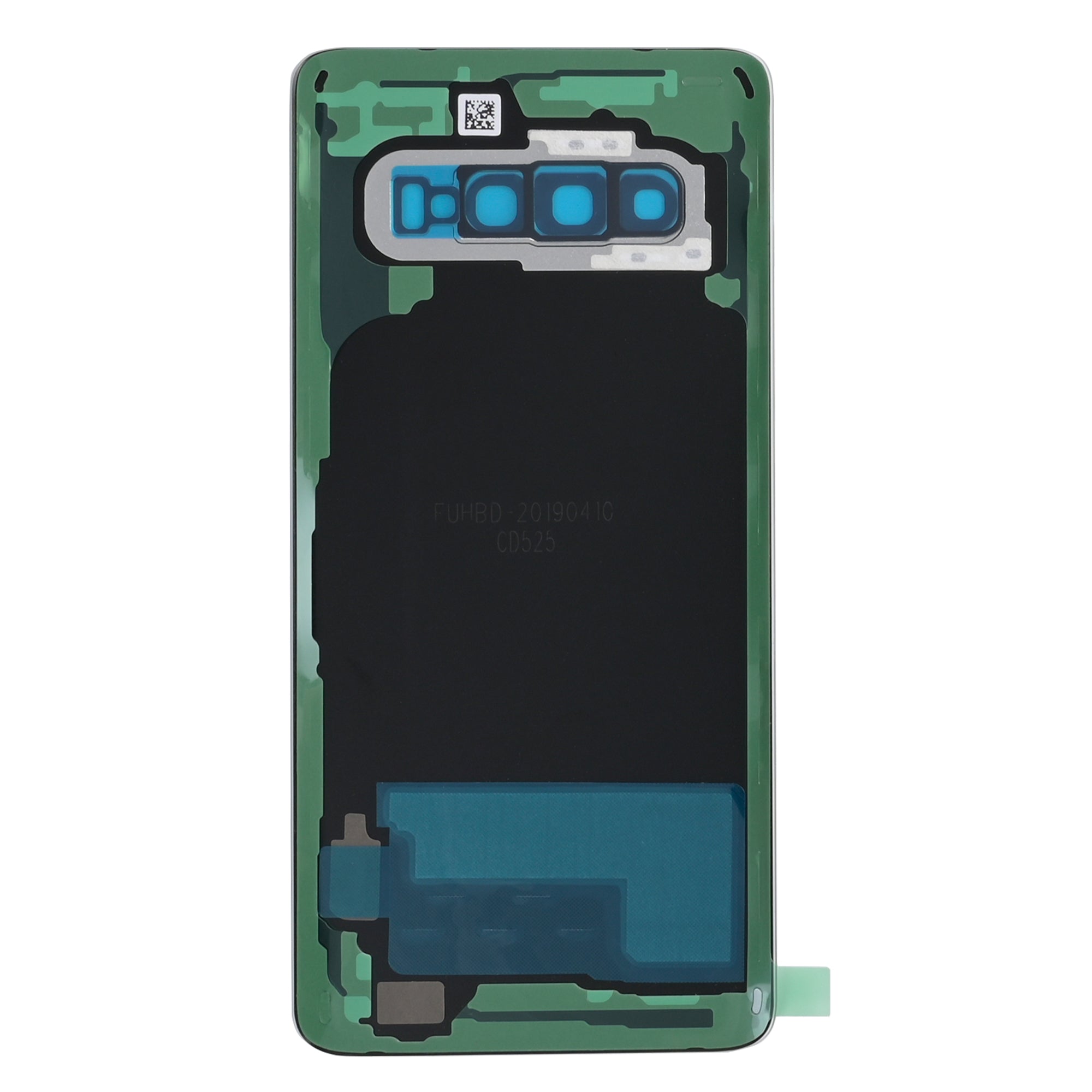 Coque arrière Samsung Galaxy S10 G973F avec prisme pour objectif, blanche, OEM
