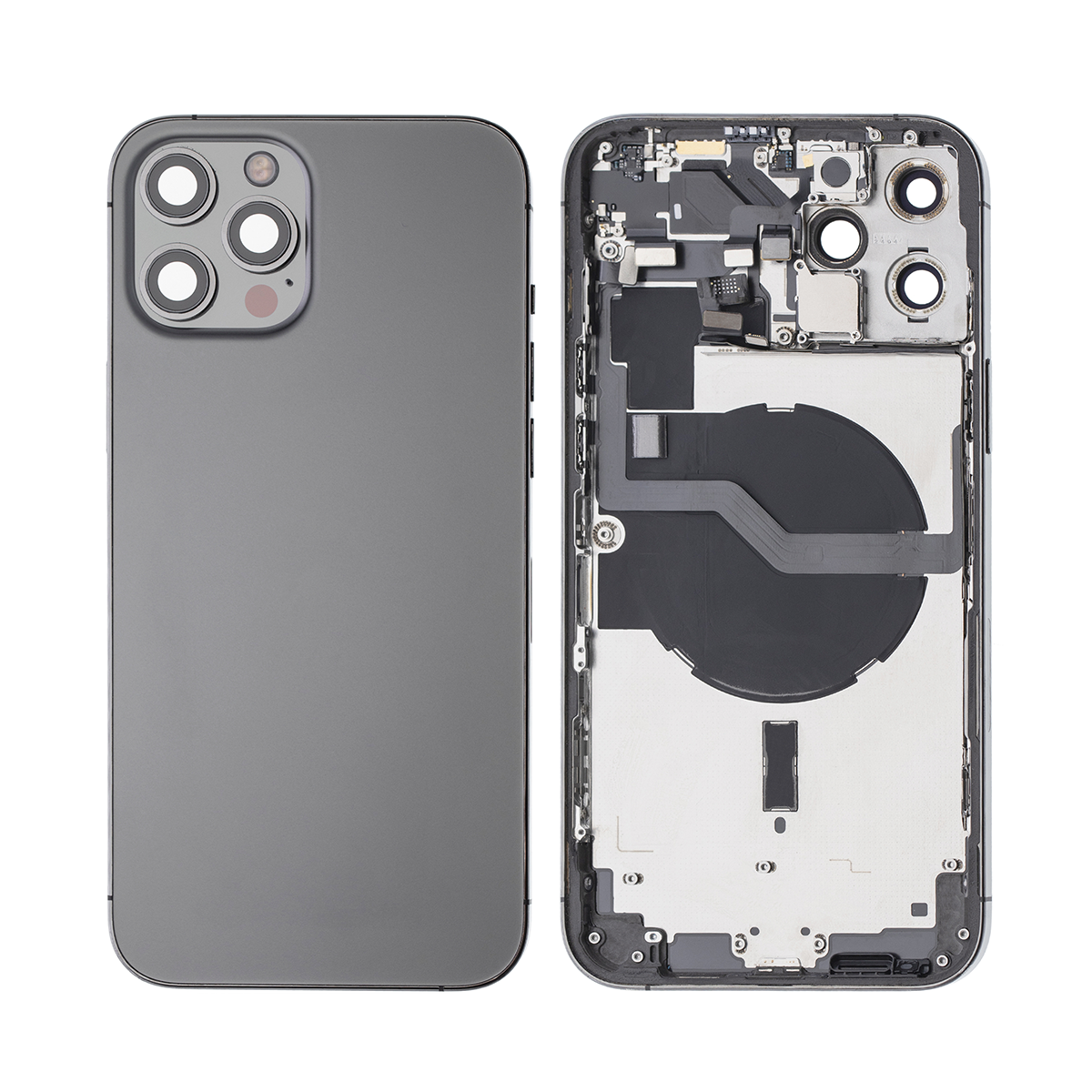 For Apple 12 Pro Max Boîtier avec petites pièces Graphite OEM
