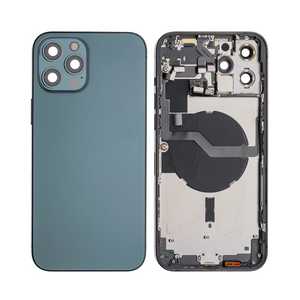For Apple 12 Pro Max Boîtier avec petites pièces Bleu Pacifique OEM