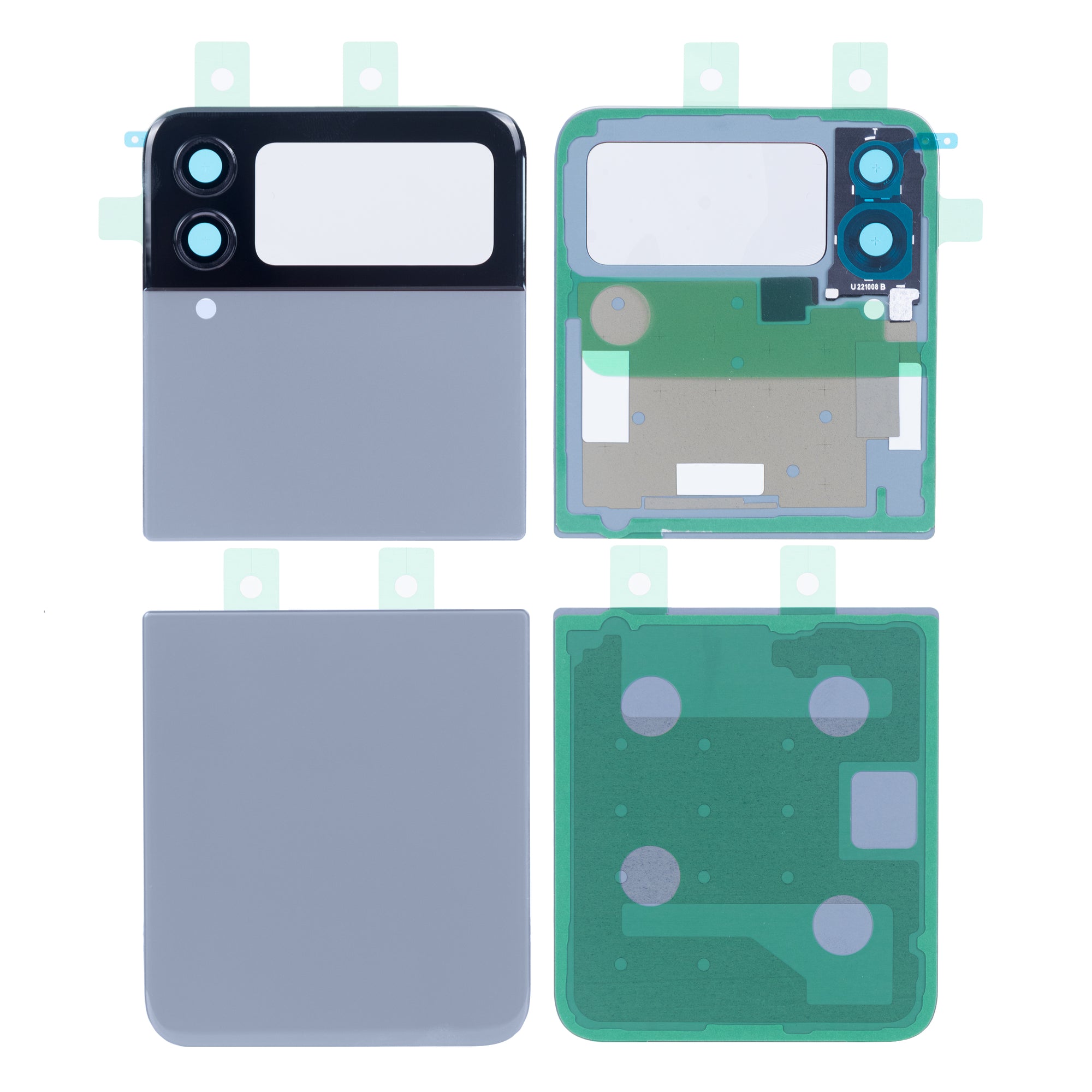 Coque arrière Samsung Galaxy Z Flip4 5G F721B avec lentille bleue OEM