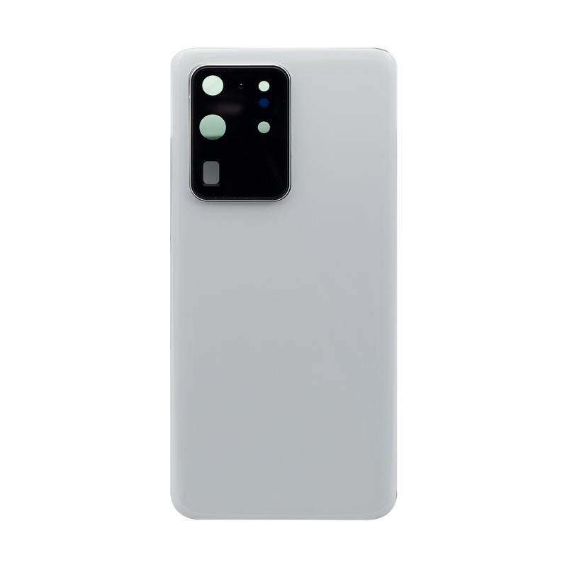 Coque arrière Samsung Galaxy S20 Ultra G988B avec objectif, blanc nuage, OEM