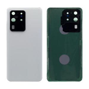 Coque arrière Samsung Galaxy S20 Ultra G988B avec objectif, blanc nuage, OEM