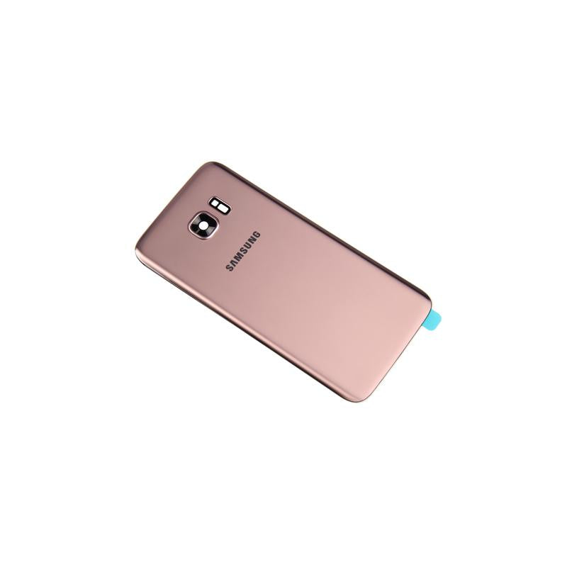 Coque arrière Samsung Galaxy S7 Edge G935F avec lentille rose doré OEM