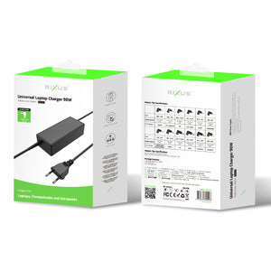 Rixus RXLC20 Chargeur universel pour ordinateur portable 90W 12 Connecteurs Noir
