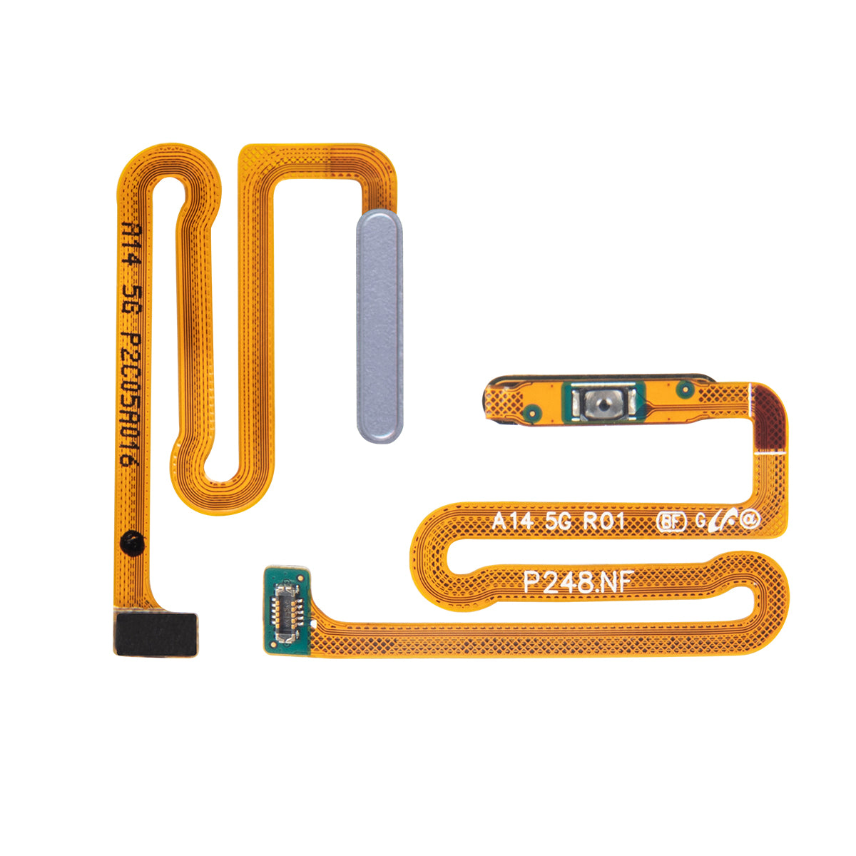 Capteur d'empreintes digitales Samsung Galaxy A14 5G A146B avec bouton d'alimentation Argent OEM