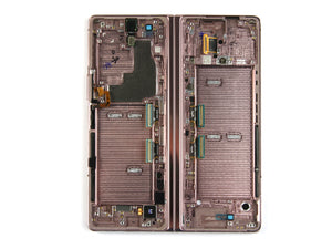 Samsung Galaxy Z Fold2 5G F916B Écran principal et numériseur avec cadre noir mystique et charnière dorée Service Pack