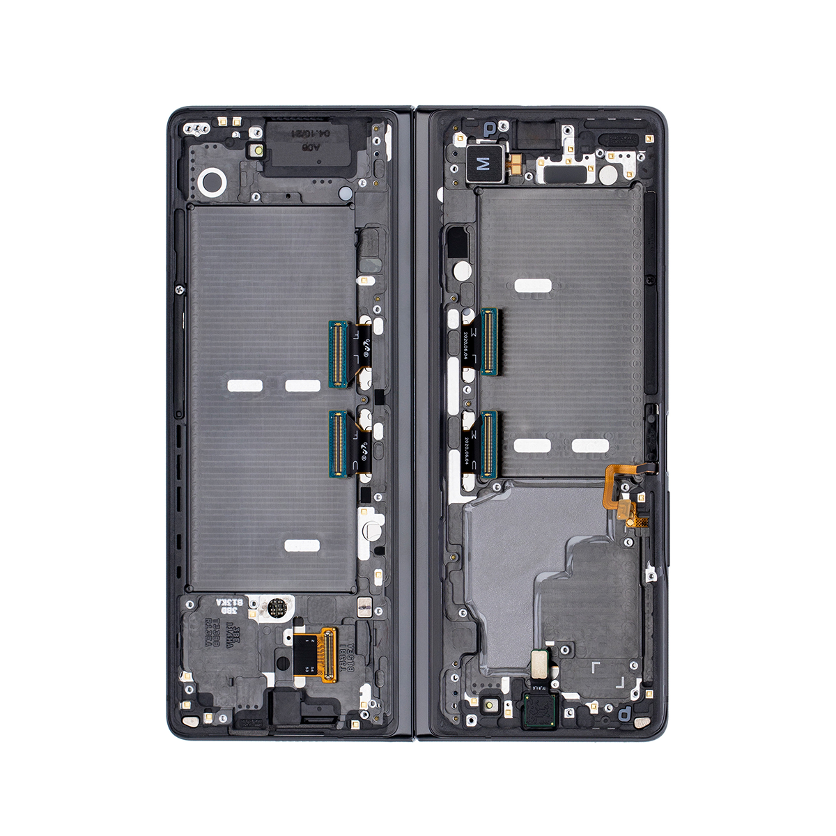 Samsung Galaxy Z Fold2 5G F916B Écran principal et numériseur avec cadre noir mystique et charnière rouge Service Pack