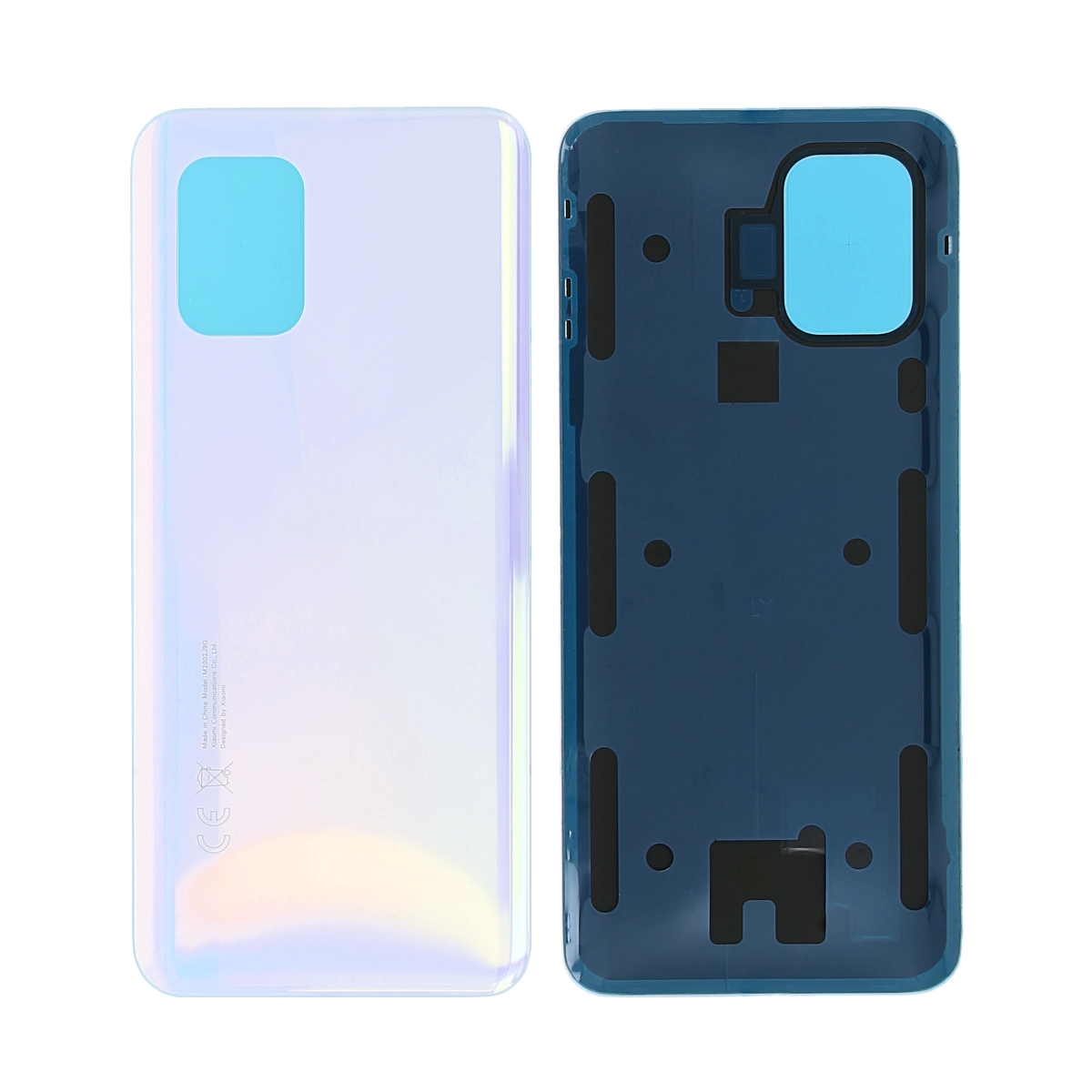 Coque arrière Xiaomi Mi 10 Lite 5G sans objectif, blanc rêve, OEM