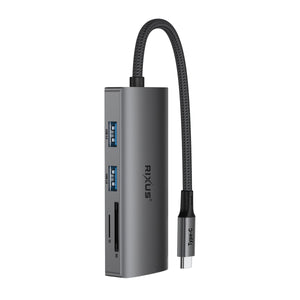 Rixus RXHU10 Adaptateur USB-C vers HDMI avec station d'accueil Gris