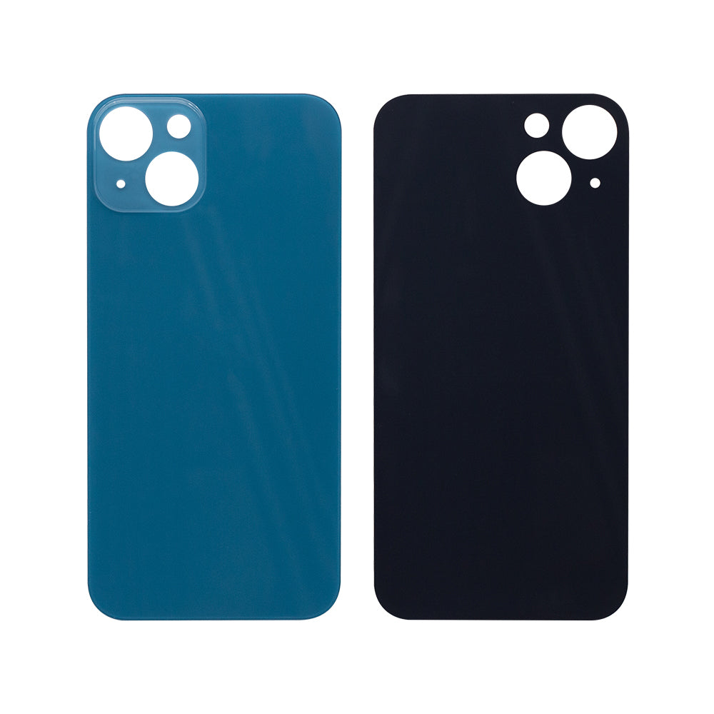 For Apple 13 Verre arrière, cadre d'appareil photo agrandi Bleu Compatible