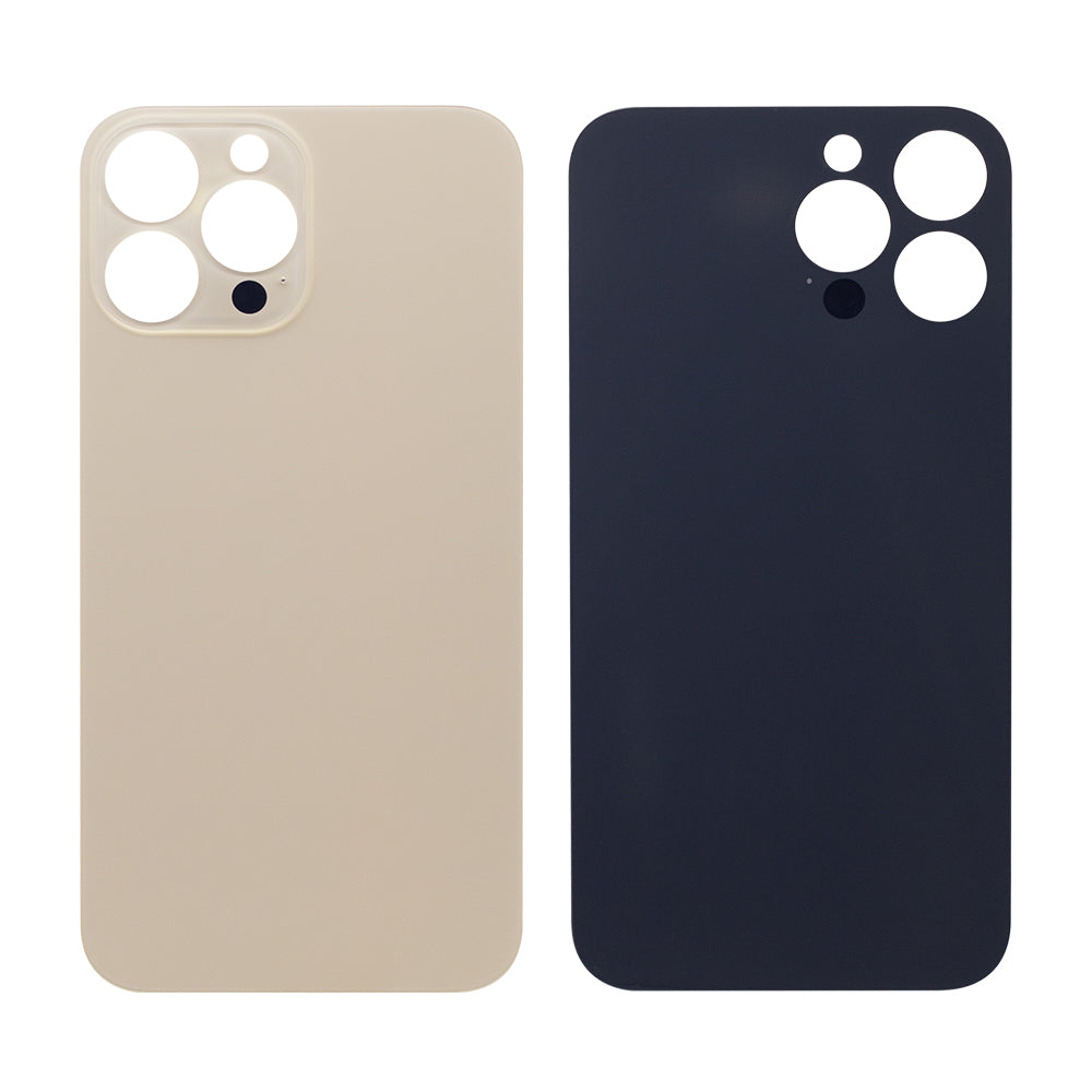 For Apple 13 Pro Max Verre arrière, cadre de caméra agrandi Compatible avec la couleur or