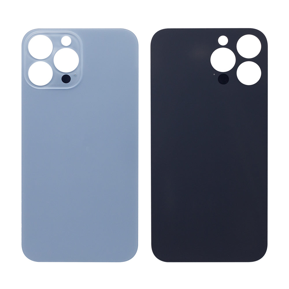 For Apple 13 Pro Max Verre arrière, cadre de caméra agrandi Sierra Blue Compatible