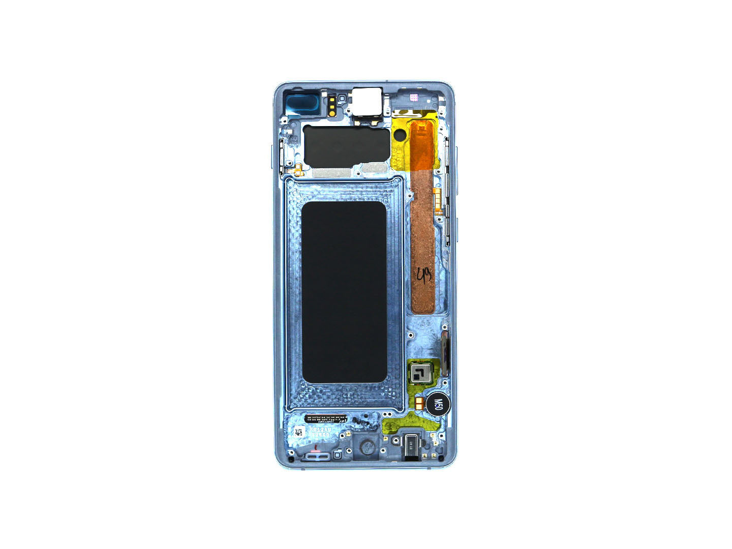 Écran et numériseur Samsung Galaxy S10 Plus G975F avec cadre Prism Blue Service Pack