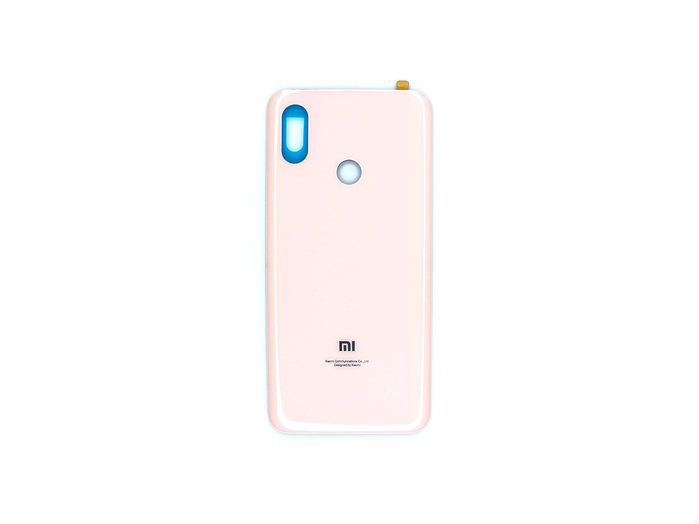 Coque arrière Xiaomi Mi 8 sans objectif, couleur or, OEM
