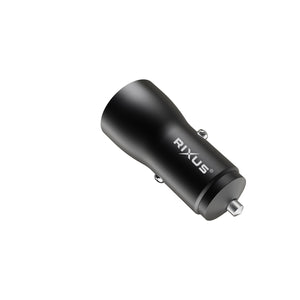 Rixus RXCC12 Chargeur de voiture USB-C PD+QC3.0 38W Noir