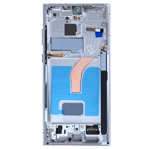 Écran et numériseur Samsung Galaxy S22 Ultra S908B avec cadre Phantom White Soft-OLED