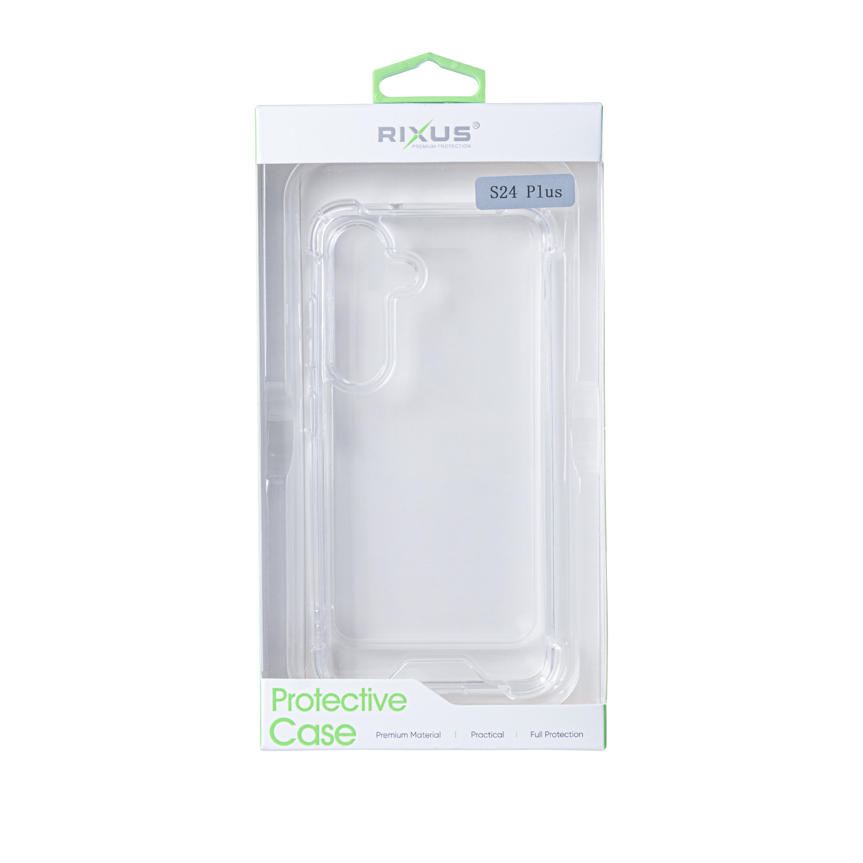 Rixus Anti-Burst Case pour Samsung Galaxy S24 Plus, S25 Plus Transparent
