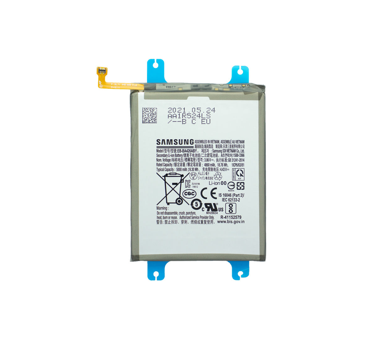 Batterie EB-BA426ABY SP d'origine pour Samsung Galaxy A32 5G A326B, A42 5G A426B, A72 A725F, A726B, M22 M225F, M32 M325F