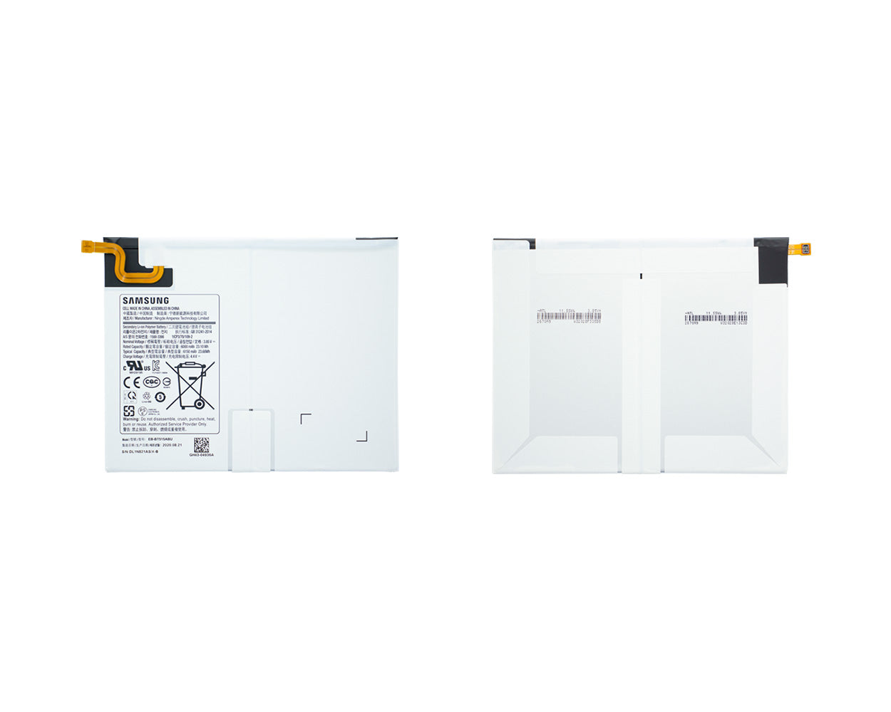 Samsung Galaxy Tab A 10,1 pouces (2019) T510, T515 Batterie EB-BT515ABU d'origine