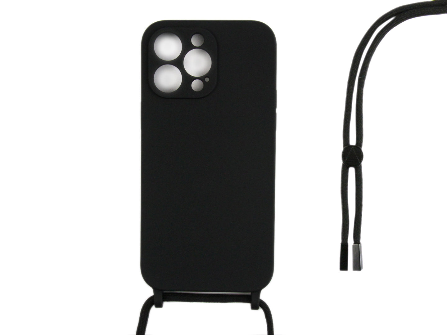 Rixus TPU Necklace Cord Cover For Apple iPhone 12 Pro Noir