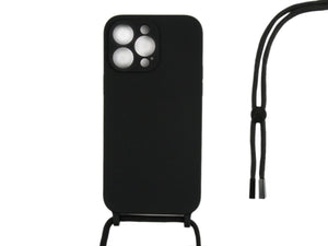 Rixus TPU Necklace Cord Cover For Apple iPhone 12 Pro Noir