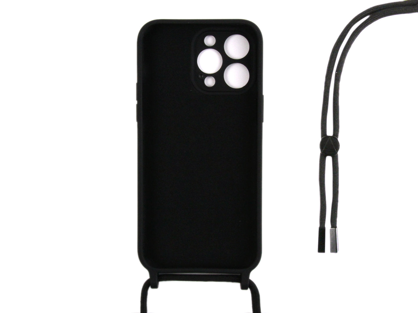Rixus TPU Necklace Cord Cover For Apple iPhone 12 Pro Noir