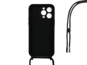 Rixus TPU Necklace Cord Cover For Apple iPhone 12 Pro Noir
