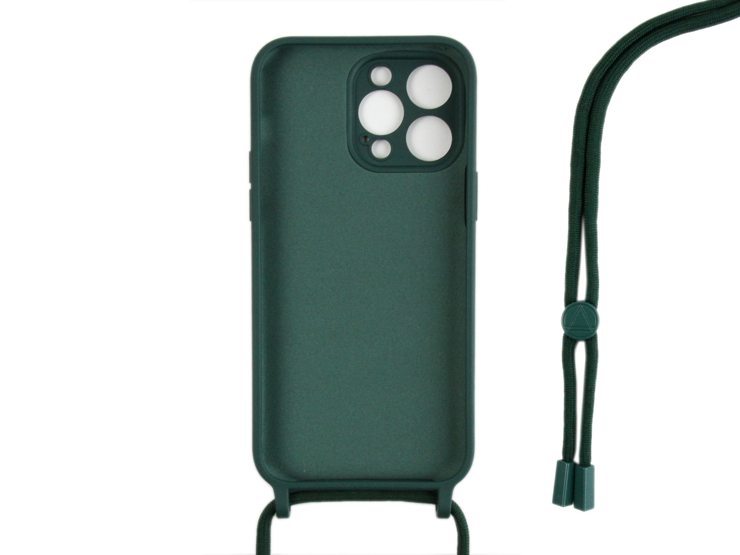 Rixus TPU Necklace Cord Cover For Apple iPhone 12 Pro Vert Foncé