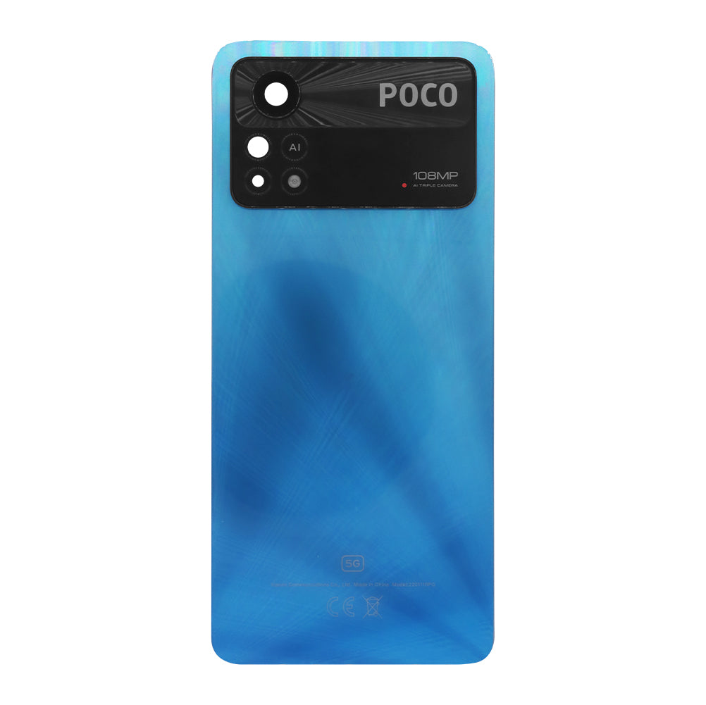 Coque arrière Xiaomi Poco X4 Pro 5G avec objectif bleu laser OEM