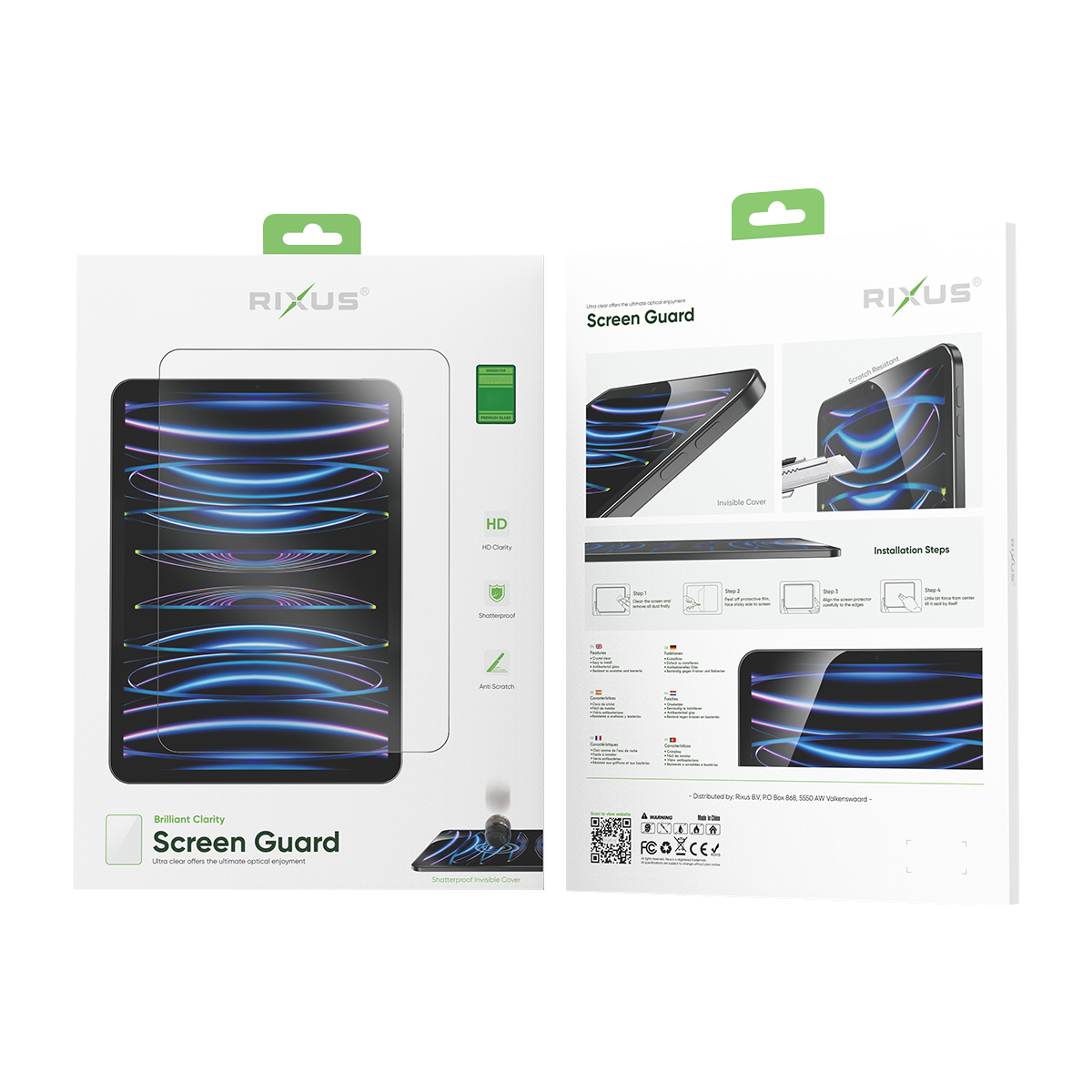 Rixus Screen Guard For Apple iPad 10 10.9 inch (2022), iPad 11 (2025), iPad 12 (2026) Clear