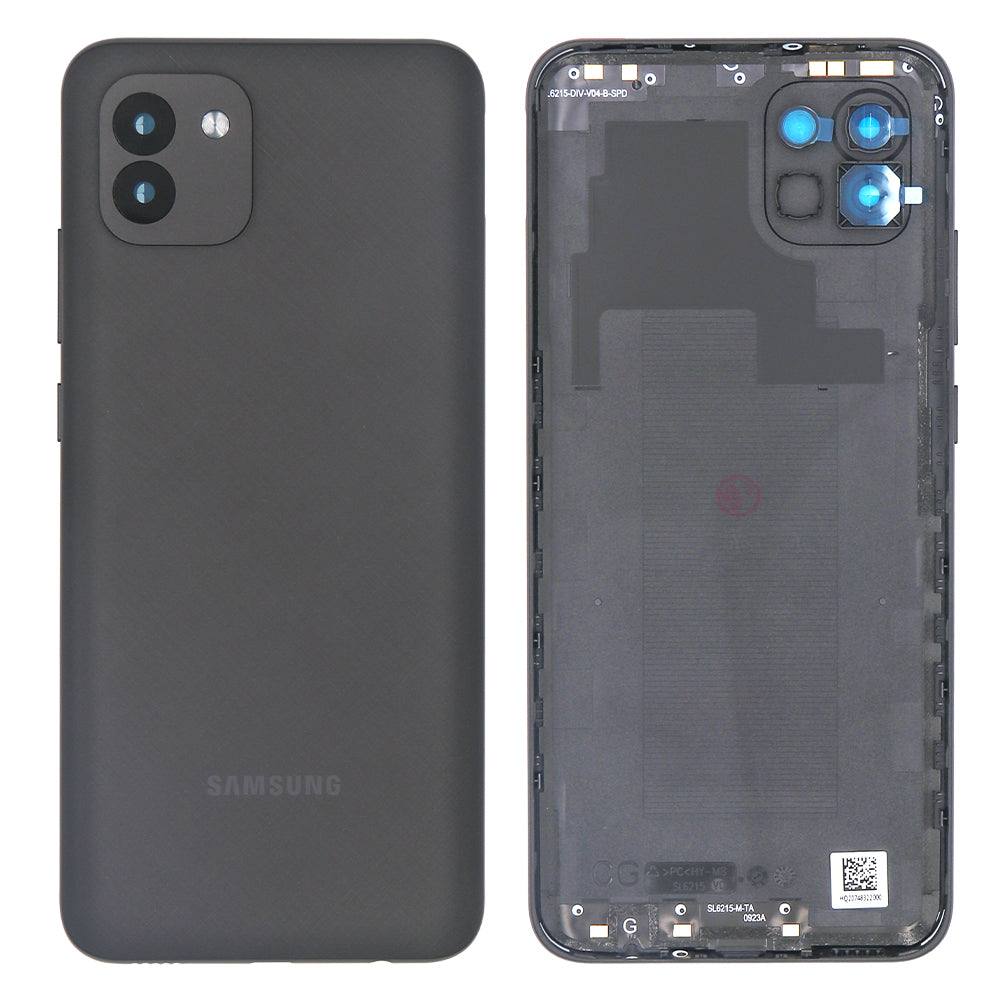 Coque arrière Samsung Galaxy A03 A035F avec objectif noir OEM