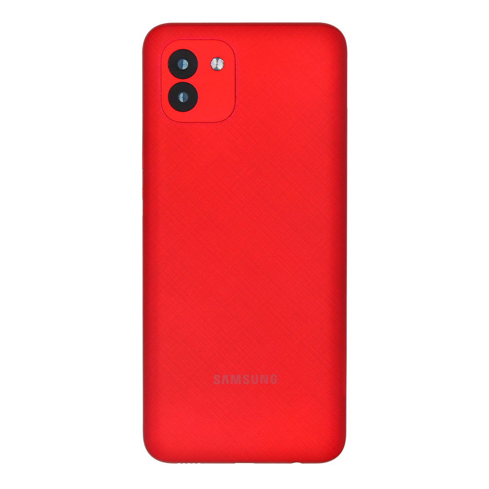 Coque arrière Samsung Galaxy A03 A035F avec objectif rouge OEM
