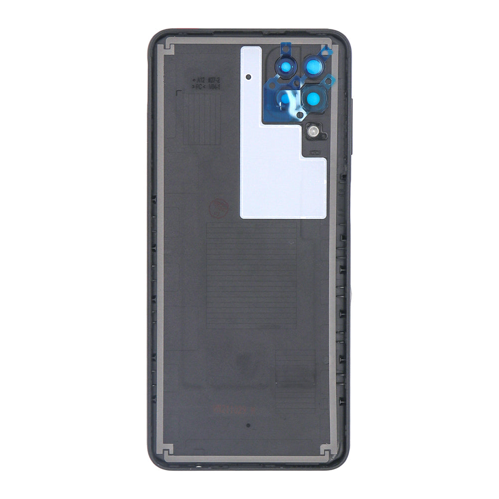 Coque arrière Samsung Galaxy A12 Nacho A127F avec lentille, noire, OEM