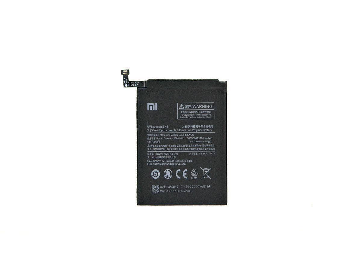 Xiaomi Mi A1, Mi 5X, Redmi S2, Redmi Note 5A Batterie BN31 OEM