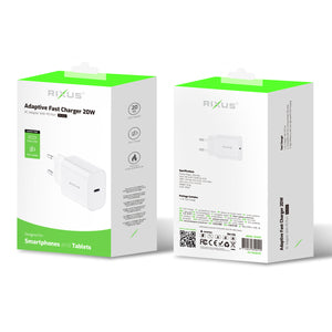 Rixus RX2021 Chargeur PD 20W Blanc