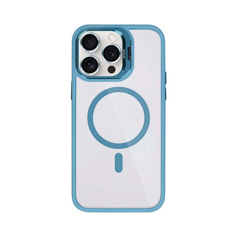 Rixus Classic 03 Case With MagSafe Compatible For Apple iPhone 12 Pro Max Light Blue