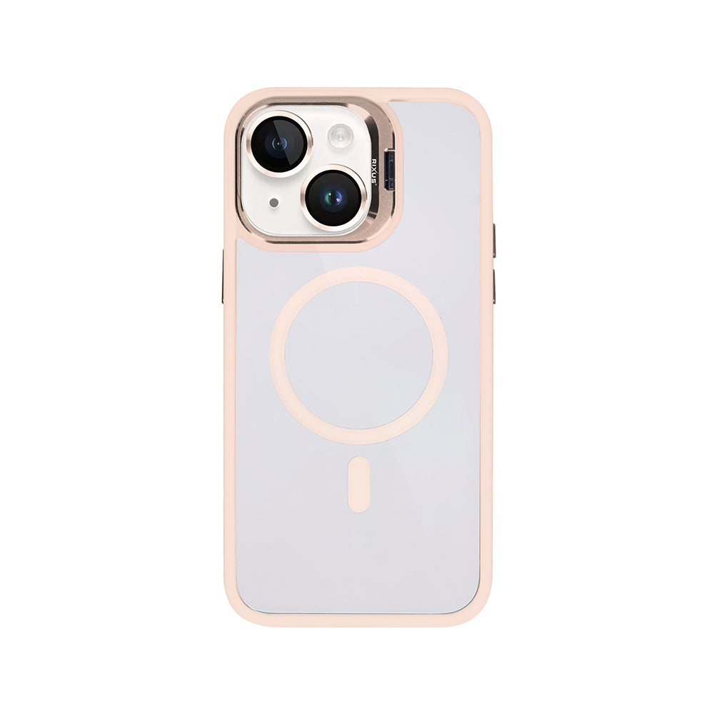 Rixus Classic 03 Case With MagSafe For Apple iPhone 14 Light Pink