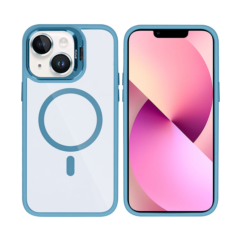 Rixus Classic 03 Case With MagSafe For Apple iPhone 14 Plus Light Blue