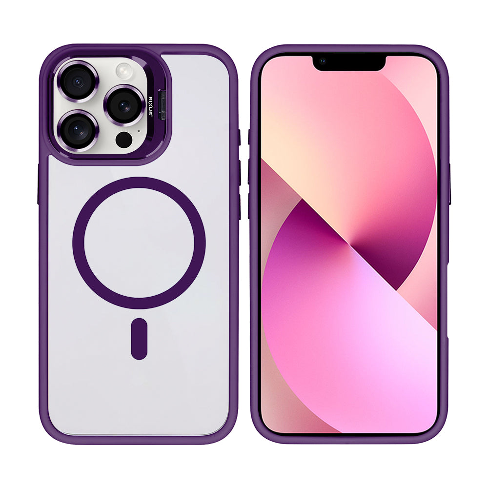 Rixus Classic 03 Case With MagSafe Compatible For Apple iPhone 12 Pro Max Deep Purple