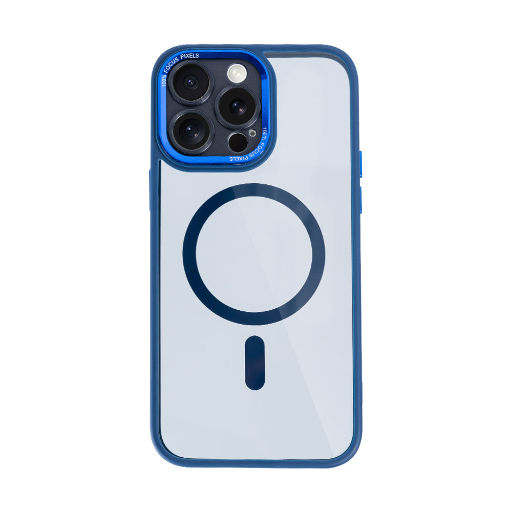 Rixus Classic 04 Case With MagSafe Compatible For Apple iPhone 15 Pro Dark Blue