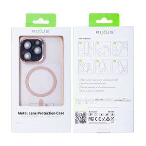 Rixus Classic 04 Case With MagSafe Compatible For Apple iPhone 11 Pro Pink