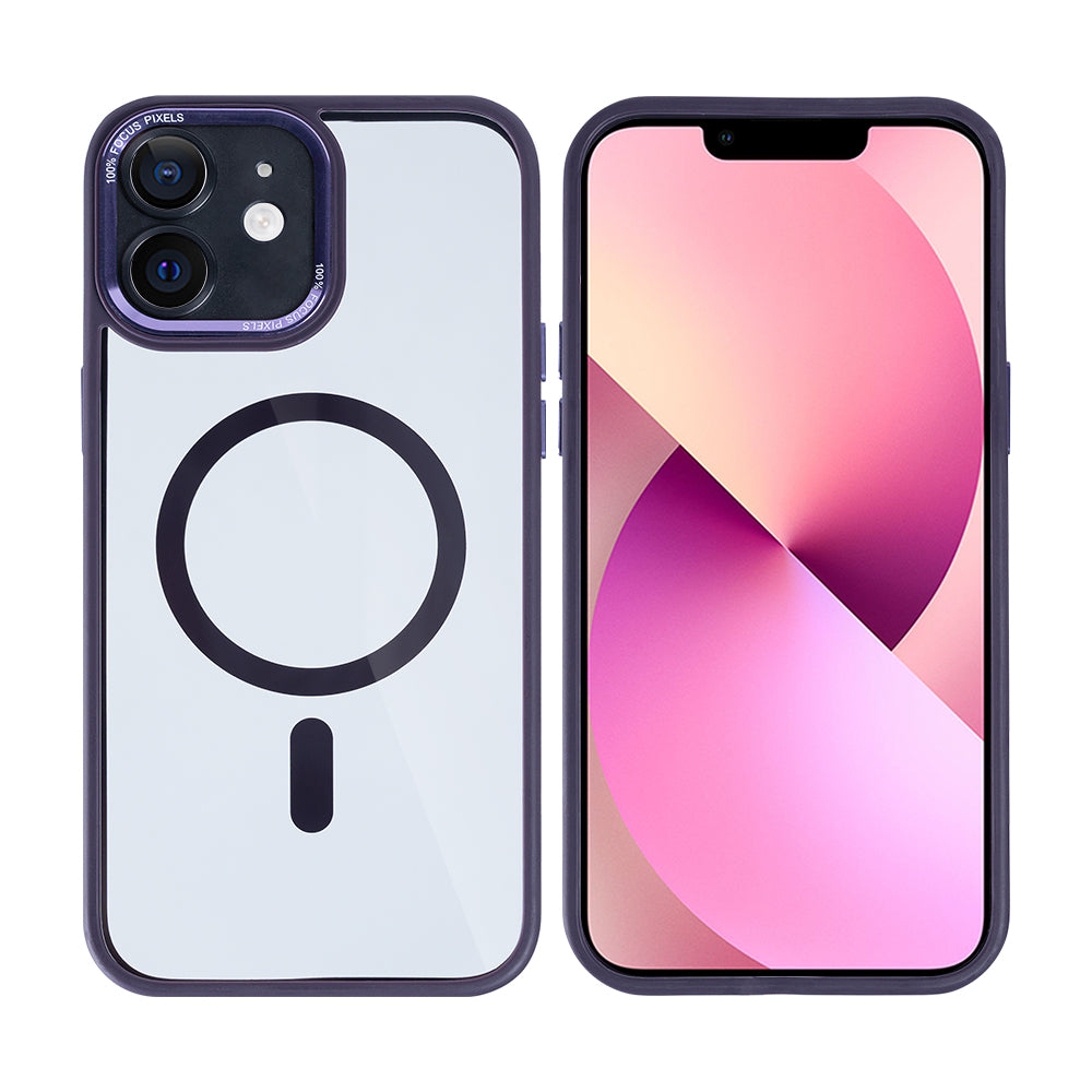 Rixus Classic 04 Case With MagSafe Compatible For Apple iPhone 12 Purple