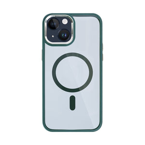 Rixus Classic 04 Case With MagSafe Compatible For Apple iPhone 15 Plus Dark Green