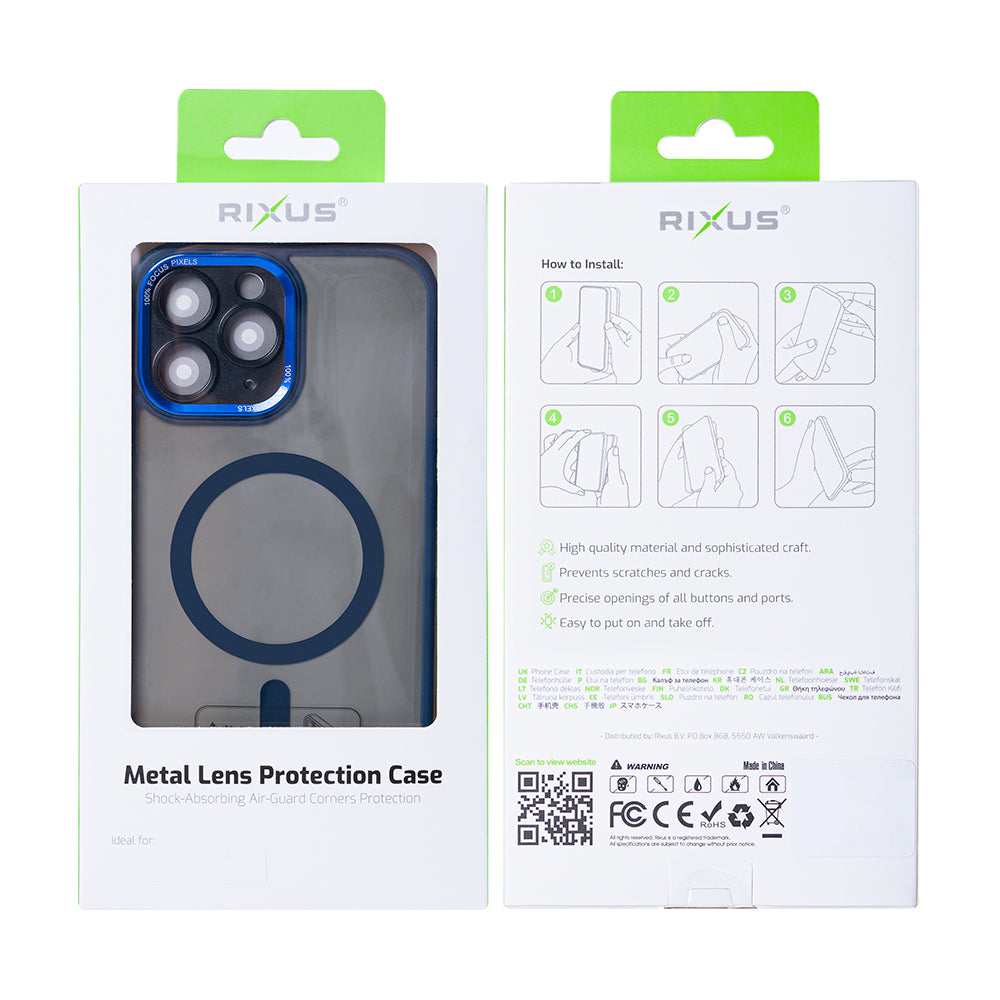 Rixus Classic 04 Case With MagSafe Compatible For Apple iPhone 11 Pro Max Dark Blue