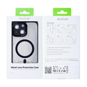 Rixus Classic 04 Case With MagSafe Compatible For Apple iPhone 15 Plus Black