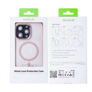Rixus Classic 04 Case With MagSafe Compatible For Apple iPhone 12 Pro Pink