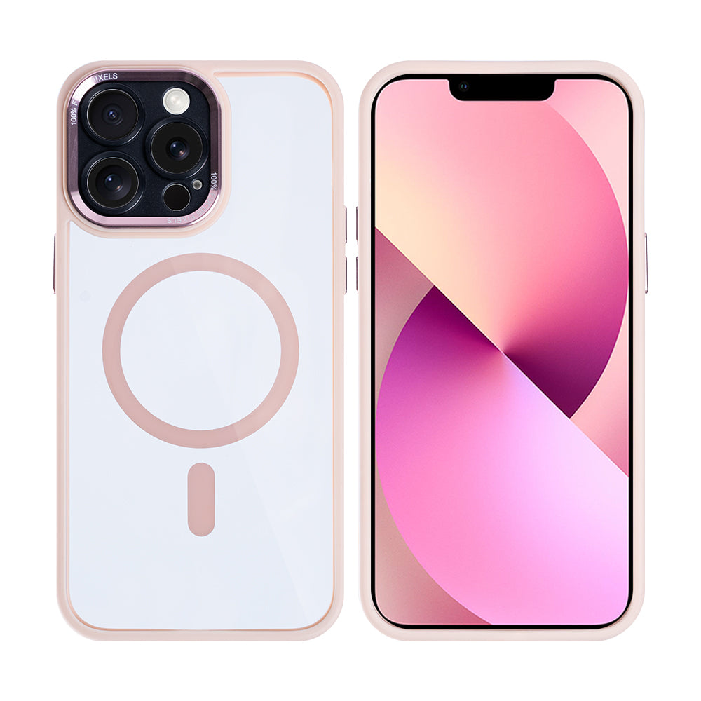 Rixus Classic 04 Case With MagSafe Compatible For Apple iPhone 13 Pro Max Pink