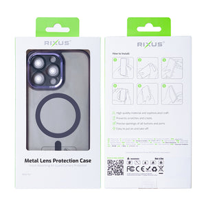 Rixus Classic 04 Case With MagSafe Compatible For Apple iPhone 13 Pro Purple